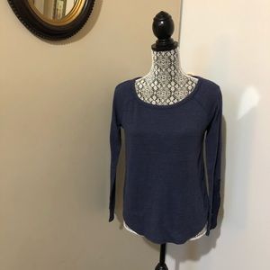 American Eagle Navy Blue Lace Long Sleeve Shirt